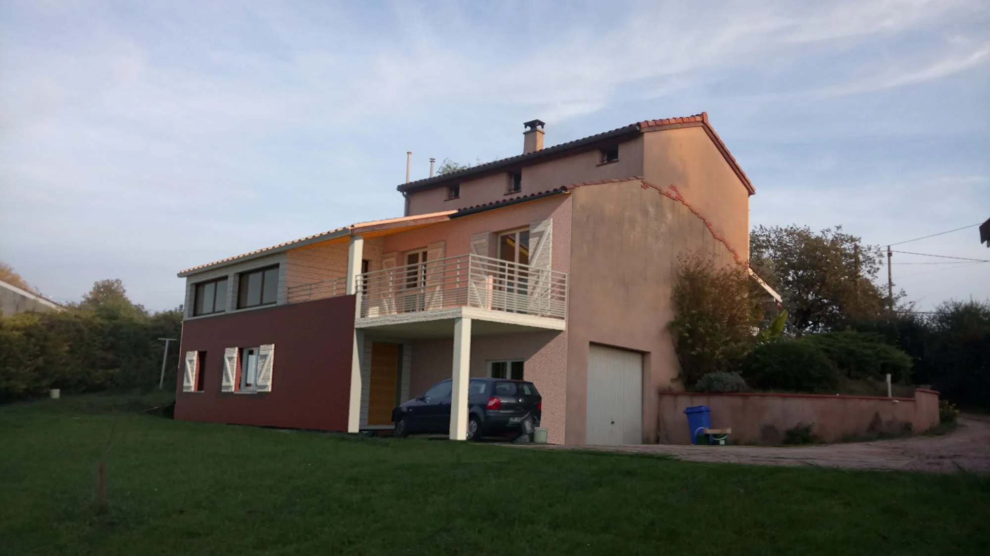 Extension ossature bois Occitanie - Photomontage